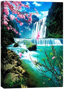 Art Amori Waterfall Canvas Painting Digital Reprint 20 Inch X 14