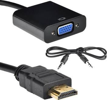 Tech X Hdmi To Vga Converter Adapter Cable With Audio Hdmi Male To Vga Female White 0 01 M Hdmi Cable Tech X Flipkart Com