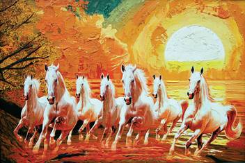 Seven Running Horses Painting Reprints Vastu 7 Horses Posters Paper Print Animals Posters In India Buy Art Film Design Movie Music Nature And Educational Paintings Wallpapers At Flipkart Com