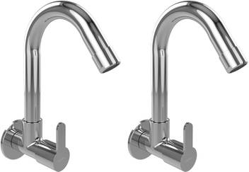 Cera Sink Cock Wall Mounted With Long Swivel Spout And Wall