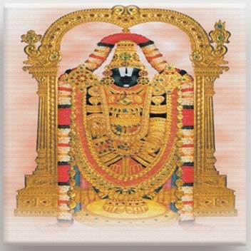Le Decor Canvas Wall Decor Tirupati Balaji Painting Canvas 12 Inch