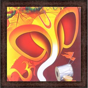 Jaipuri Shop Texture Canvas Print Lord Ganpati Ganesha Painting