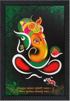 V Art Creations Texture Canvas Print Lord Ganpati Ganesha