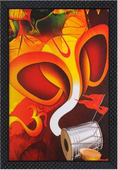 V Art Creations Texture Canvas Print Lord Ganpati Ganesha