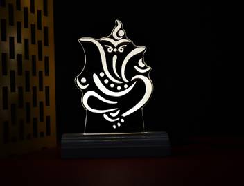 Shri Girraj Ji The Lord Ganesh 3d Illusion Acrylic Table Lamp
