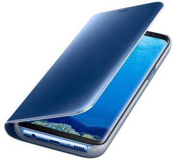 Midkart Flip Cover For Samsung Galaxy S8 Coral Blue With Sensored Touch Front Glass Screen Kickstand Midkart Flipkart Com