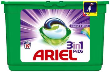 Ariel 3 In 1 Pods Colour And Style Washing Capsules 19 Washes Regular Detergent Pod Price In India Buy Ariel 3 In 1 Pods Colour And Style Washing Capsules 19 Washes Regular Detergent Pod Online