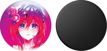 Dollartree Anime Girl Crying In Rain Plain Black Mobile Holder