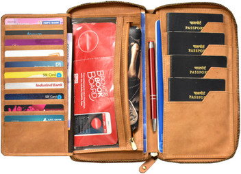 Genuine Leather Checkbook Cover Wallet Organizer W// Credit Card Holder Unisex
