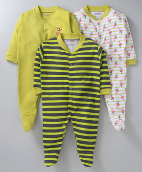 green sleepsuit