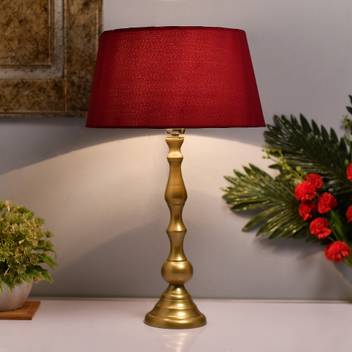 Homesake Teardrop Gold Brushed Lamp With Red Shade Table Lamp Price In India Buy Homesake Teardrop Gold Brushed Lamp With Red Shade Table Lamp Online At Flipkart Com Murano glass table lamp, the body of the lampi s made of transparent blown glass combined with red and 24 kt gold details. flipkart