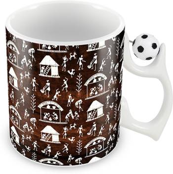 Flipkart Smartbuy Football Mug Most Beautiful Warli Art Painting