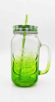Satyam Kraft Shaded Green Big Mason Jar With Lid And Straw 750 Ml Glass Mug Price In India Buy Satyam Kraft Shaded Green Big Mason Jar With Lid And Straw 750