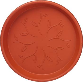My Green Thumb Rotomould Plastic High Quality Bottom Tray Plate Saucer For Planter Pots Terracotta Color 16 Inches Set Of 2 Plant Container Set Price In India Buy My Green Thumb Rotomould