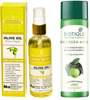 Sheer Secret Olive Oil And Biotique Bio Shampoo Conditioner Price In India Buy Sheer Secret Olive Oil And Biotique Bio Shampoo Conditioner Online At Flipkart Com