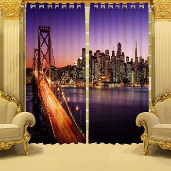 Rugtex 332 Cm 11 Ft Polyester Long Door Curtain Pack Of 2