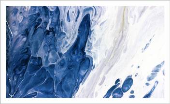 Mera Wala Print Abstract Blue Planet Of Ice Digital Canvas