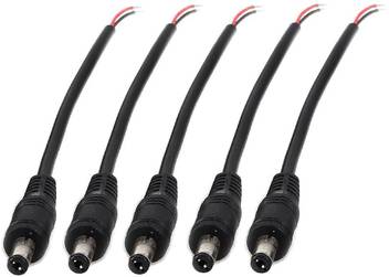 River Fox 5 Pcs Pack Dc Power Male Cables With 2 1mm Connectors Barrel Jack Dc Connector Cable Wire Connector Price In India Buy River Fox 5 Pcs Pack Dc Power Male