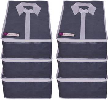 Pretty Krafts Shirts And Clothing Organizer 6 Grey Shirt Cover Closet Organizer F1296 Grey6 Price In India Buy Pretty Krafts Shirts And Clothing Organizer 6 Grey Shirt Cover Closet Organizer