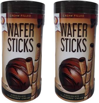 Bellie Cream Filled Wafer Sticks Chocolate 200 G X 2 Pack Wafer