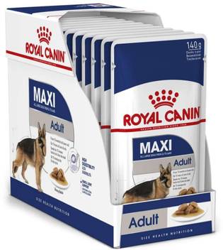 Rc Royal Canin Maxi Adult Dog Food Gravy 10 Pouches 140gms Each Chicken 1 4 Kg 10x0 14 Kg Wet Adult Dog Food Price In India Buy Rc Royal Canin Maxi Adult Dog