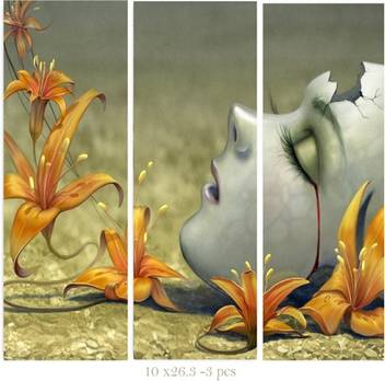 LE-DECOR Canvas Wall Decor Face Flower Painting Canvas 21 inch x 30 inch  Painting Price in India - Buy LE-DECOR Canvas Wall Decor Face Flower  Painting Canvas 21 inch x 30 inch