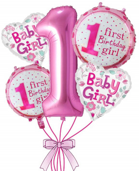 5 helium balloons