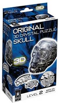 Bepuzzled Original 3d Crystal Puzzle Skull Black Original 3d