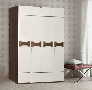 Nilkamal Alicia Engineered Wood 4 Door Wardrobe Price In India