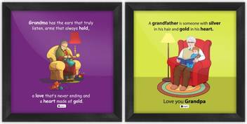 Grandparents Anniversary Gift Birthday Gift For Grandmom Granddad Gift Idea For Nana Nani Dada Dadi I Psfswbk02sq06 Gdpi19002 Paper Print Decorative Posters In India Buy Art Film Design Movie Music Nature And Educational Paintings Wallpapers