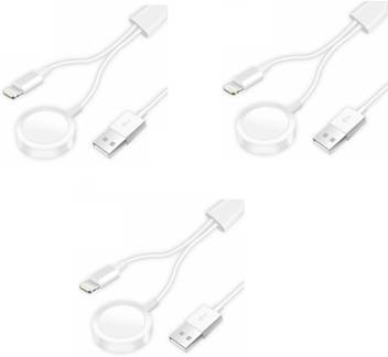 Xbolt Set Of 3 2 In 1 Wireless Charger For Apple Watch Series 1 2 3 4 Usb Magnetic Charging Cable 1 Mtr For Iphone Charging Pad Price In India Buy