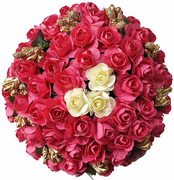 Flower Gajra Hair Accessories Bun Juda Maker For Women and Girls Multicolored