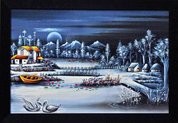 capnicks Beautiful Modern Art Nature Night Scenery Wall Painting With  Framed Canvas 13 inch x 19 inch Painting Price in India - Buy capnicks  Beautiful Modern Art Nature Night Scenery Wall Painting
