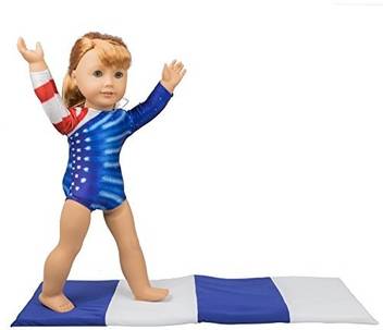Dress Along Dolly Gymnastics Outfit And Mat Set For American Girl Dolls 2 Pc Doll Clothes Leotard And Mat Gymnastics Outfit And Mat Set For American Girl Dolls 2 Pc Doll