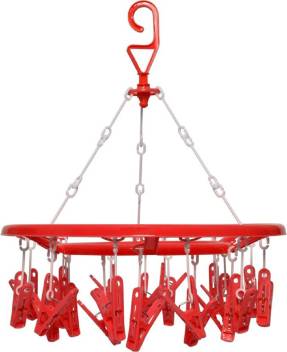Productmine 32 Clips Hanger Laundry Clothesline Hanging Rack For