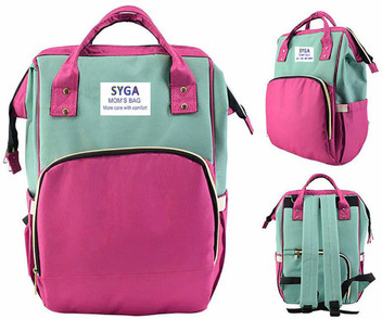 pink backpack diaper bag