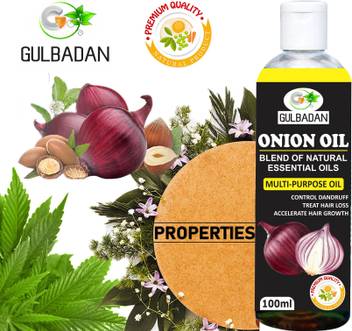 Gulbadan Organics Onion Herbal Hair Oil Blend Of 14 Natural Oils