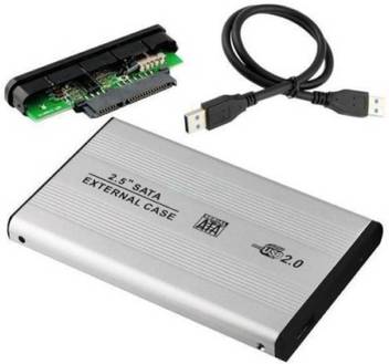 Etake Silver External Portable Sata Casing Hard Disk Case Usb 2 0 2 5 Inch External Hard Drive
