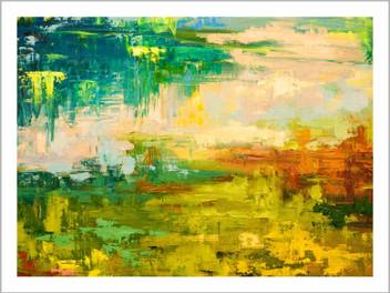 Mera Wala Print Abstract Falling Strokes Digital Canvas