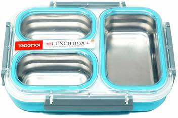 Flipkart Com Tedemei Leak Proof Insulated Stainless Steel Lunch Box With 3 Compartments 1 2ltrs 3 Containers Lunch Box