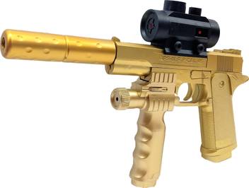 Darling Toys Gold Edition Pistol Mouser Toy Gun With 100 Plastic Bullets Guns Darts Toys Gold Edition Pistol Mouser Toy Gun With 100 Plastic Bullets Shop For Darling Products