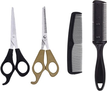 hair cutting scissors and comb set