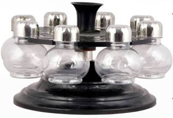 Rotek Multipurpose Revolving Plastic Spice Rack Condiment Set Metallic Siver Finish Condiment Set 1 Piece Spice Set Price In India Buy Rotek Multipurpose Revolving Plastic Spice Rack Condiment Set