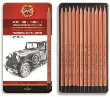 Kohinoor Graphite Natural Professional Graphite Pencil Art Set Of 12 8b 2h Pencil Price In India Buy Kohinoor Graphite Natural Professional Graphite Pencil Art Set Of 12 8b 2h Pencil Online