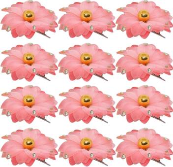 Boxo Set Of 12 Pcs Uda Bun Flower Hair Pins Clips For Wedding