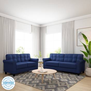 Flipkart Perfect Homes Faroe Fabric 3 2 Dark Blue Sofa Set Price In India Buy Flipkart Perfect Homes Faroe Fabric 3 2 Dark Blue Sofa Set Online At Flipkart Com