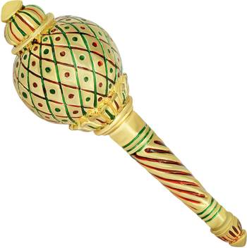 Memoir Memoir Gold Plated Brass Meenakari Thick And Super Heavy Hanuman Bajrang Bali Gada Mace Ghota Hindu Pooja Artcile Stylish Decorative Showpiece 5 Cm Price In India Buy Memoir Memoir Made either of wood or metal, it consists essentially of a spherical head. inr
