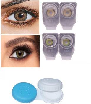 Sharrypappu Combo Pack Monthly Color Contact Lens With Travel Kit