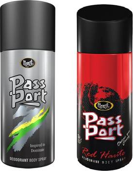 Monet Passport Black Passport Red Haute Deodorant Spray For