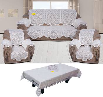 Fab Nation Polyester Cotton Lace Sofa Cover Price In India Buy Fab Nation Polyester Cotton Lace Sofa Cover Online At Flipkart Com